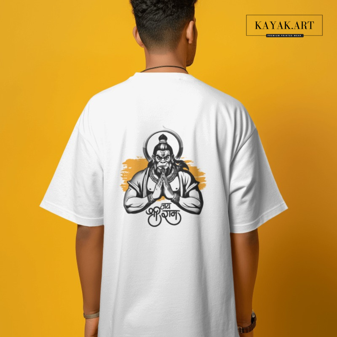 Jai Shree Ram (Ram Bhakt Hanuman) Printed T-shirt Design